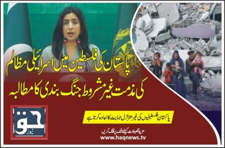 پاکستان کی فلسطین میں اسرائیلی مظالم کی مذمت، غیر مشروط جنگ بندی کا مطالبہ
